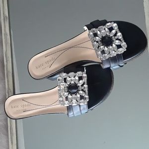 Kate Spade Crystal Slip On Low Sandals